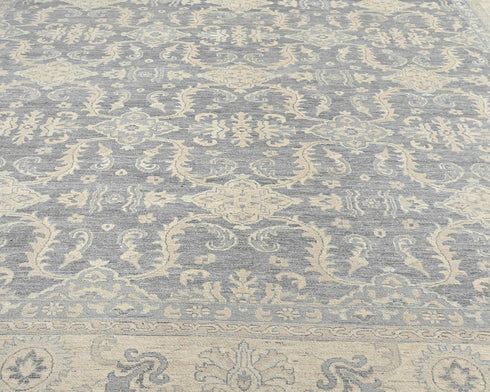 12x14 Ziegler Gray Afghan Hand Knotted Wool Area Rug